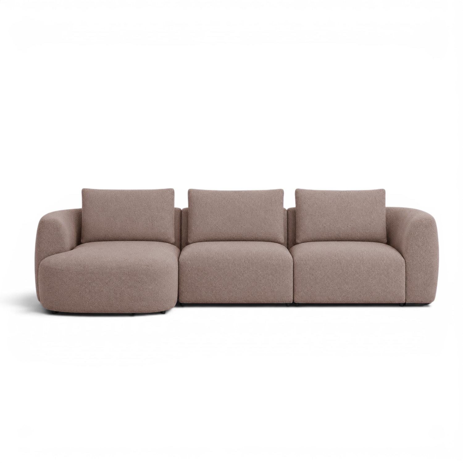 Granville 3pc Chaise Sectional - Brisbane Mink