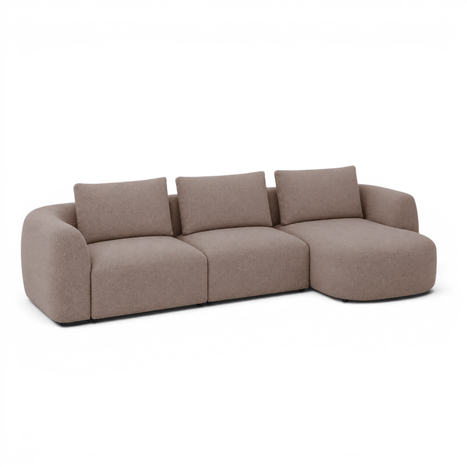 Granville 3pc Chaise Sectional - Brisbane Mink