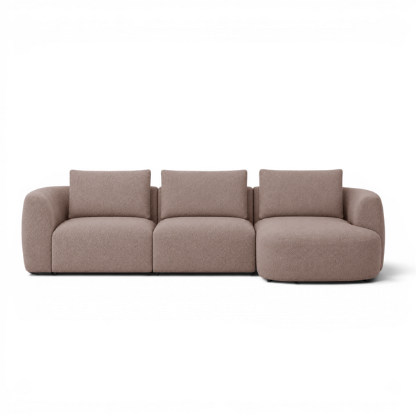 Granville 3pc Chaise Sectional - Brisbane Mink