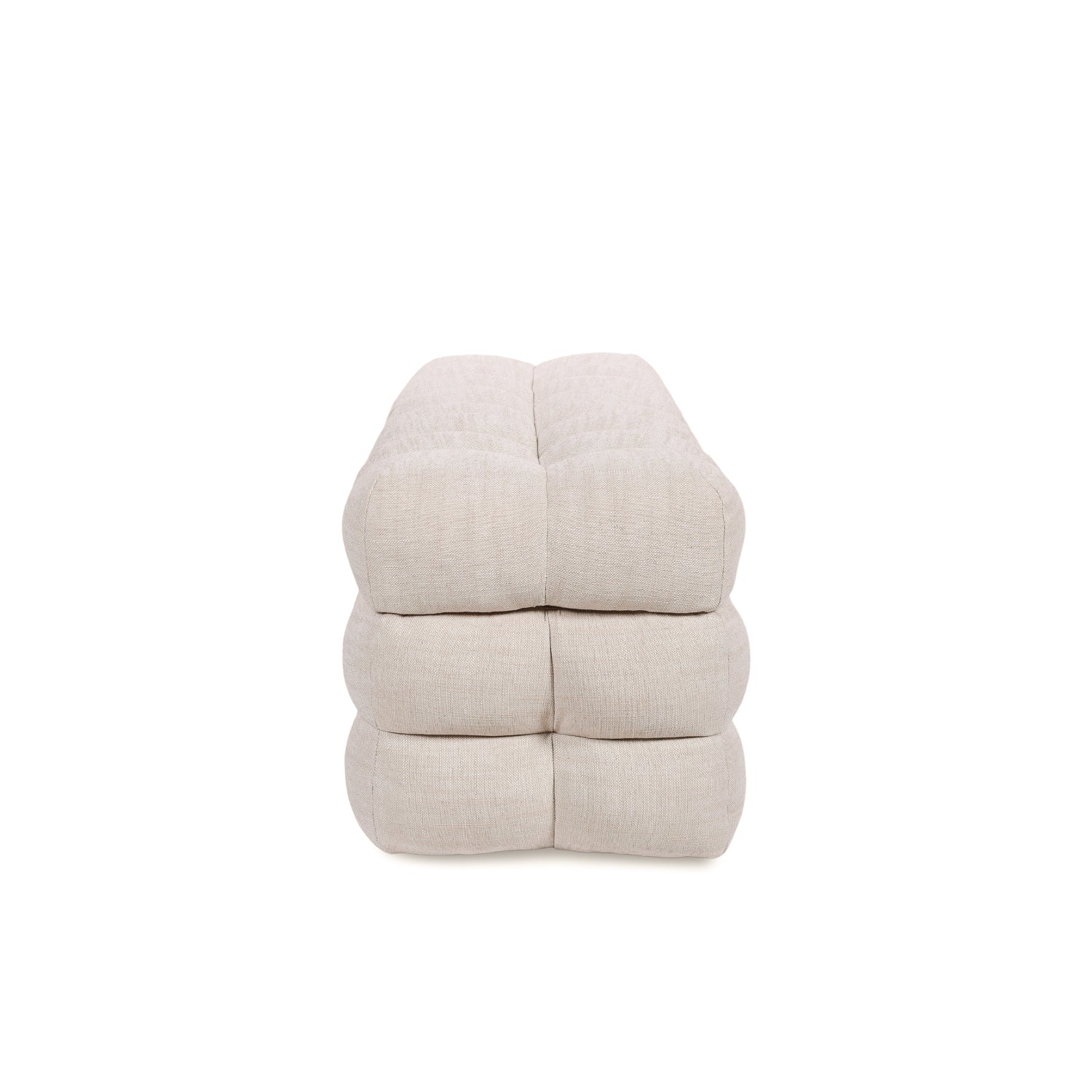 Marshmallow Storage Bench - Linen Natural