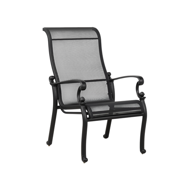 Burlington High-Back Sling Dining Arm Chair