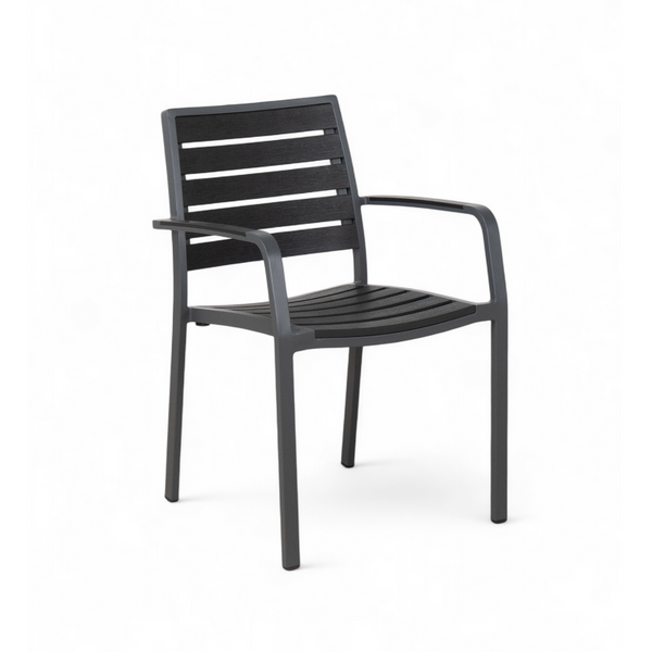 Ridge Dining Arm Chair - Charcoal