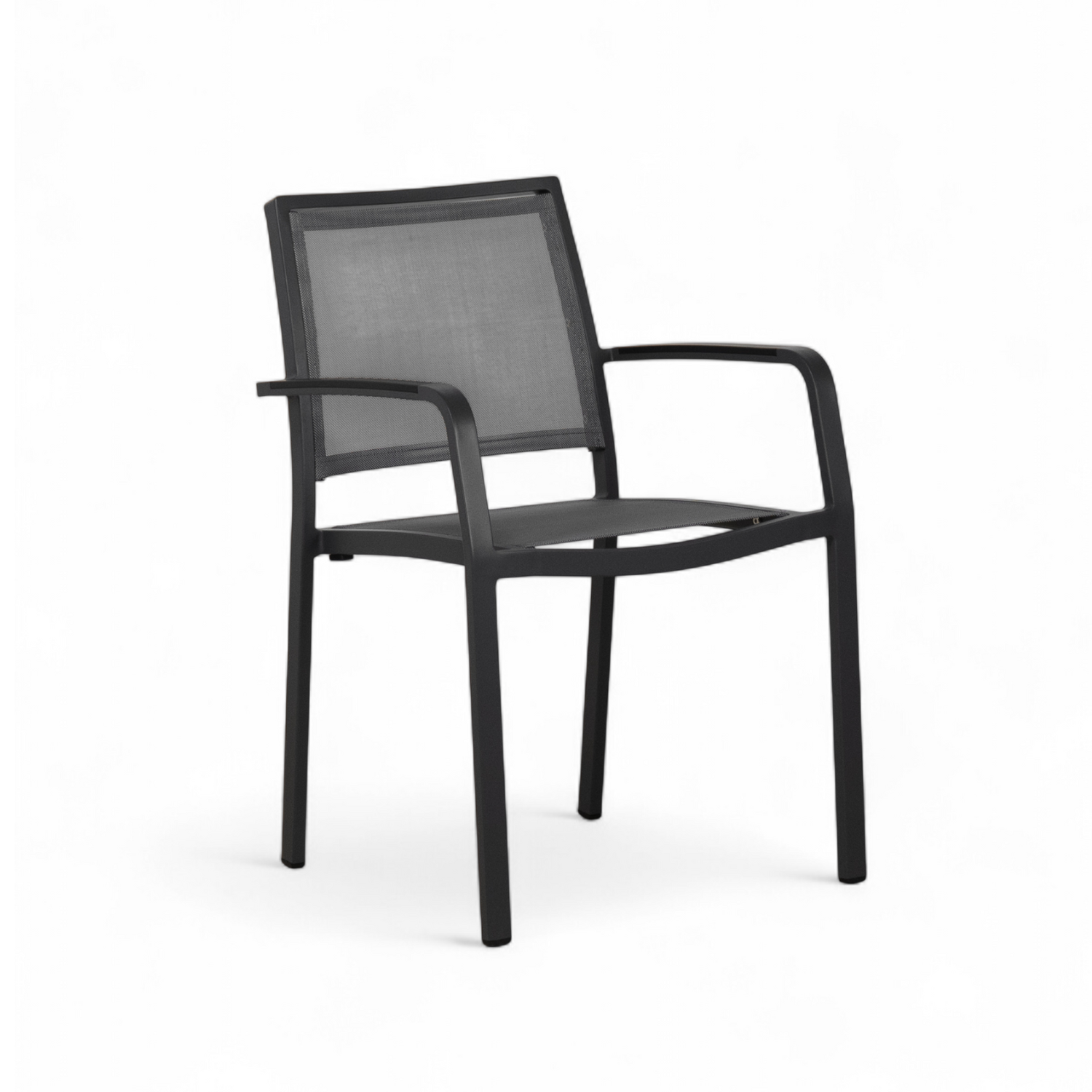 Ridge Sling Dining Arm Chair - Charcoal
