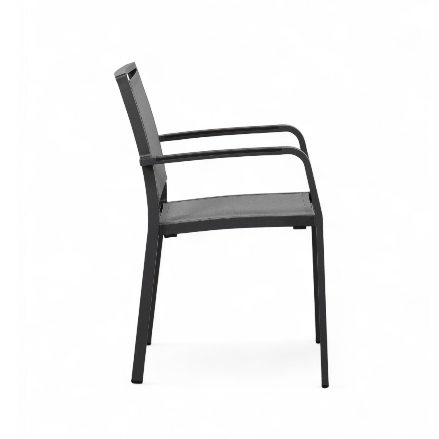 Ridge Sling Dining Arm Chair - Charcoal