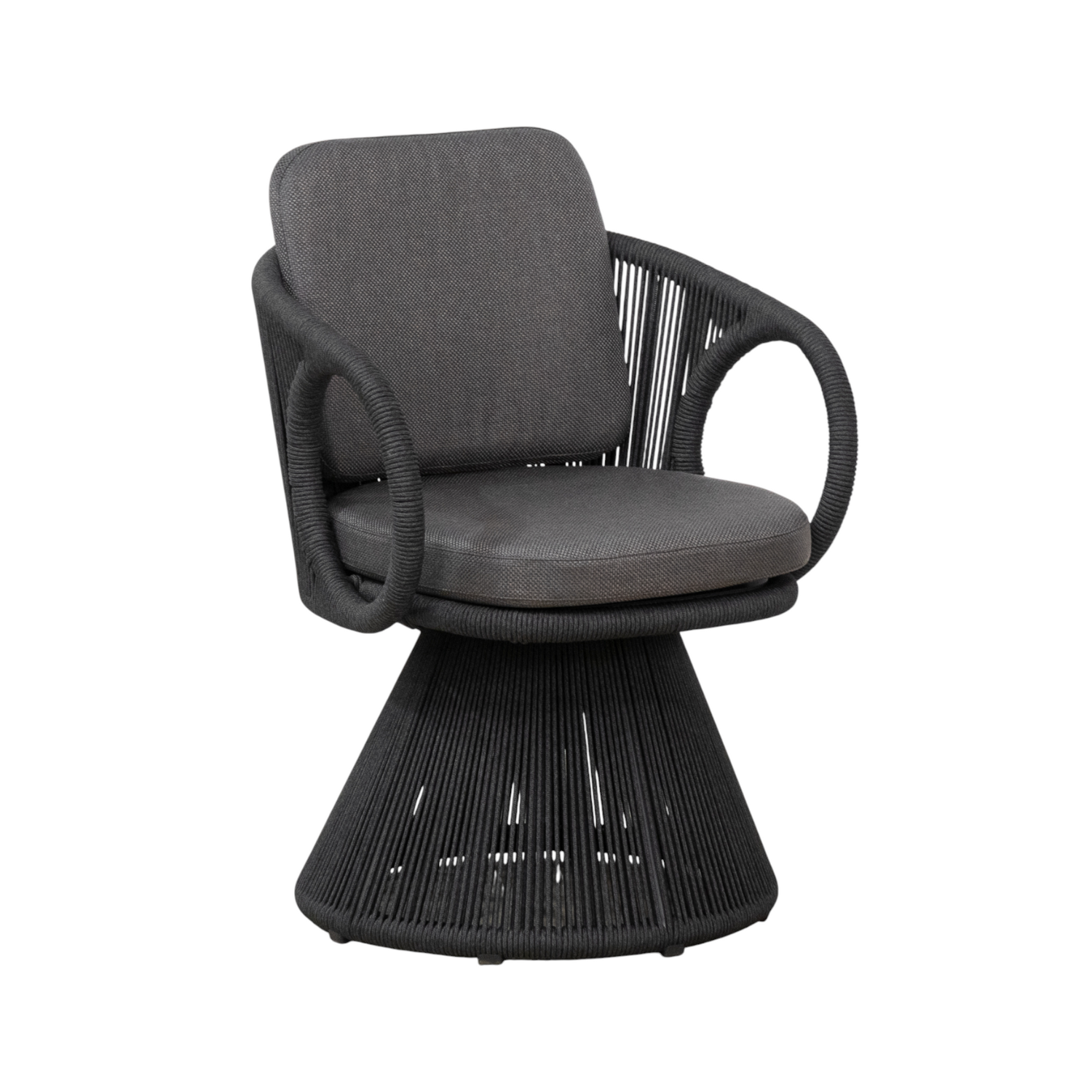 Abbortsford Swivel Dining Arm Chair - Charcoal