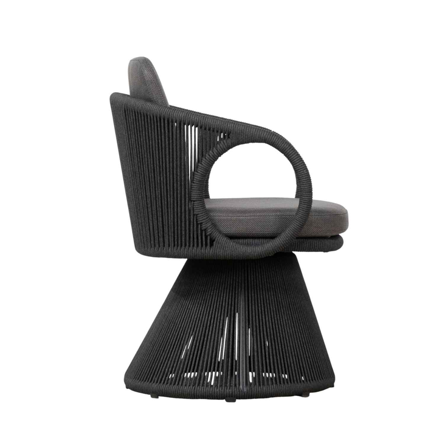 Abbortsford Swivel Dining Arm Chair - Charcoal
