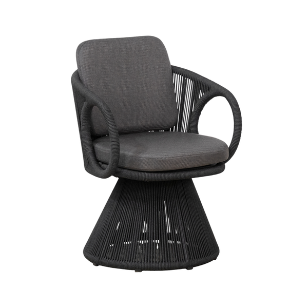 Abbortsford Swivel Dining Arm Chair - Charcoal
