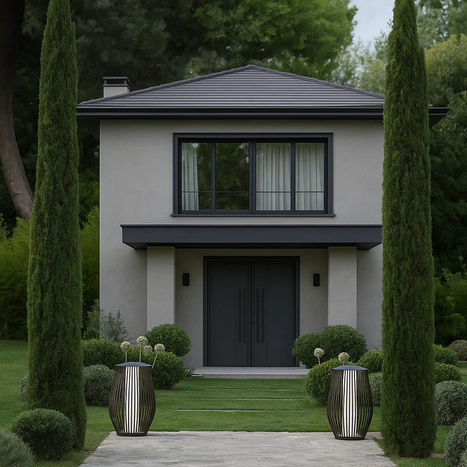 Basket Solar Light - Graphite