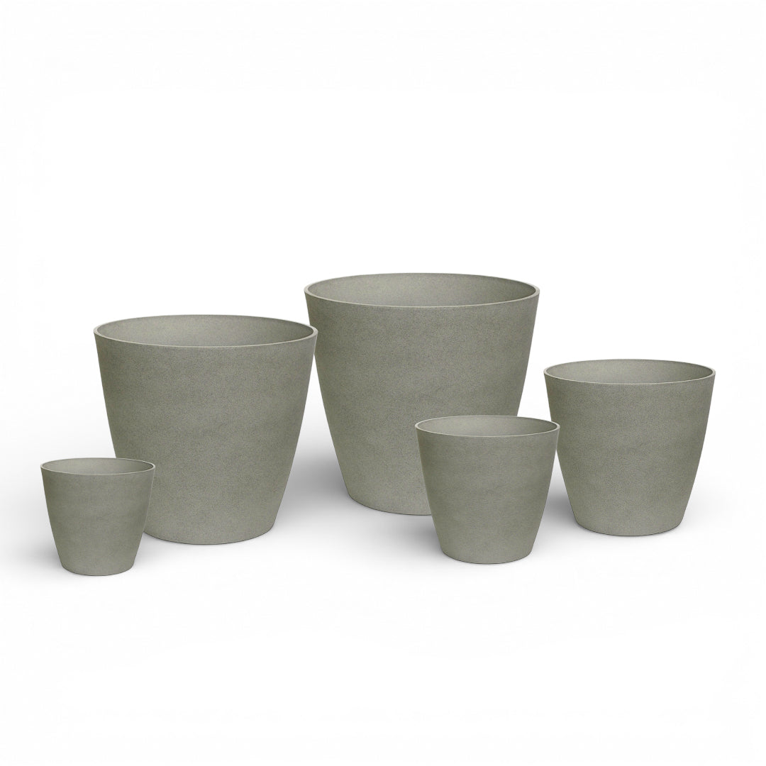 Heritage Tapered In/Out Planter - Cement Grey