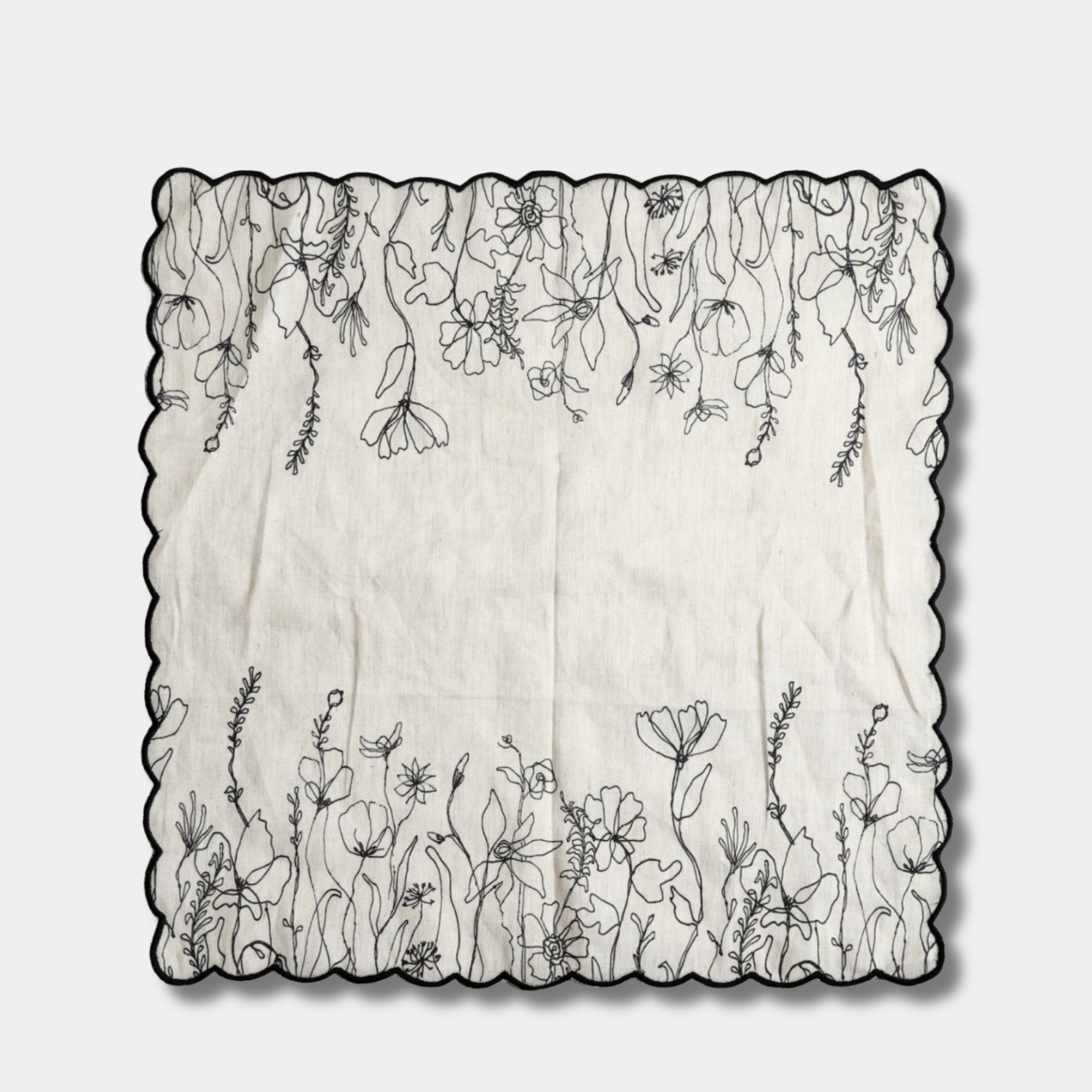 Scallop Flora Fields Cotton Napkins (Set of 4)