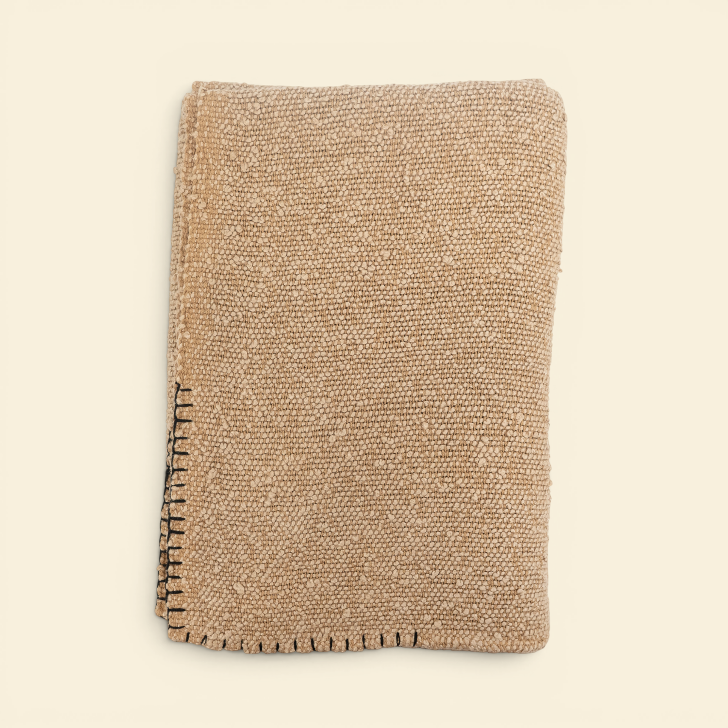 Cotton Boucle Throw - Oat