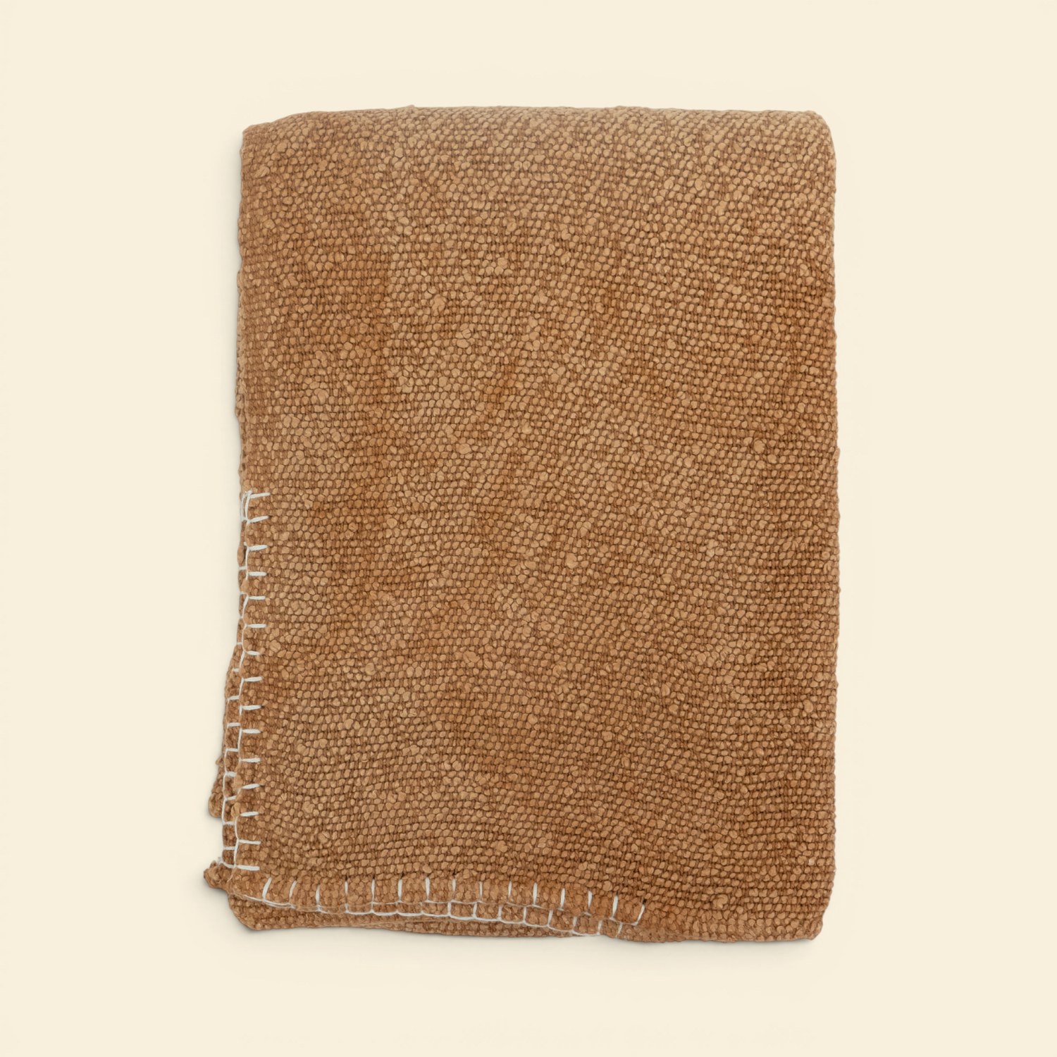 Cotton Boucle Throw - Salmon