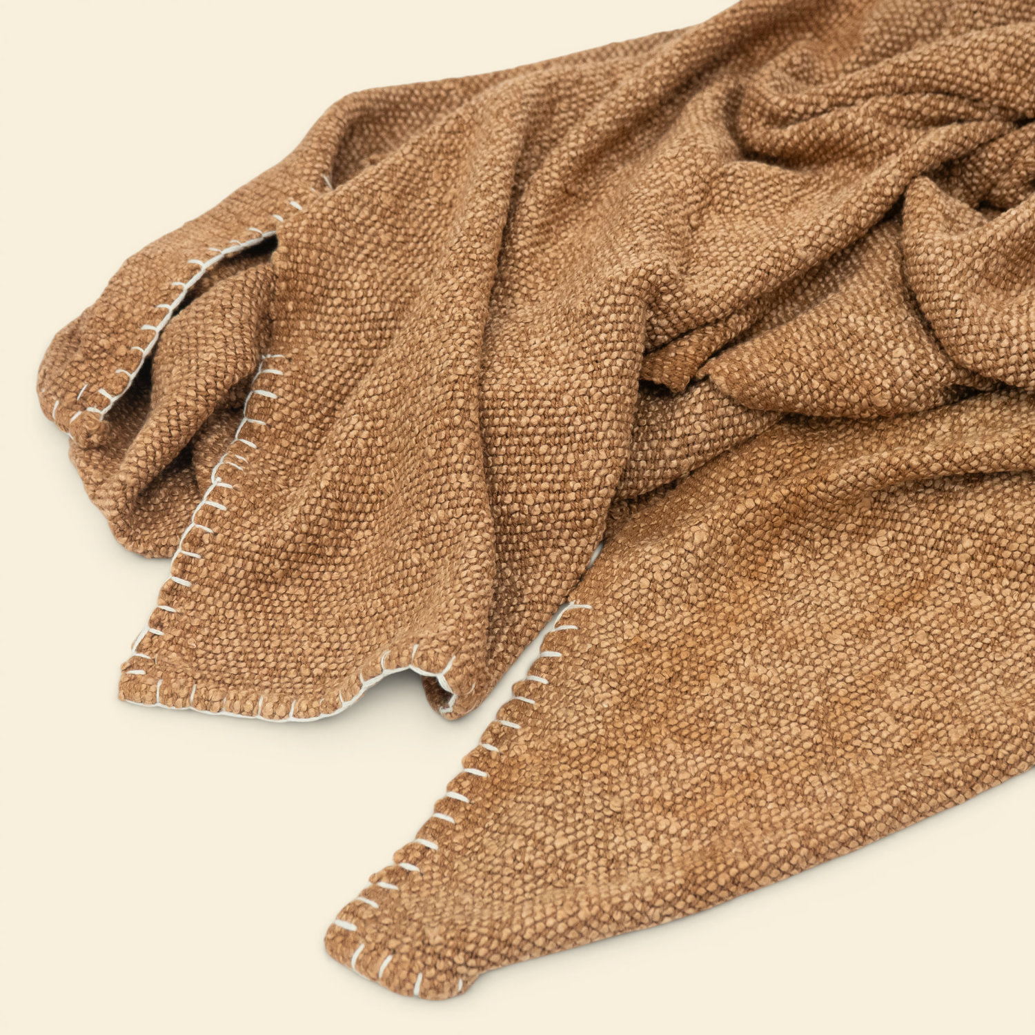 Cotton Boucle Throw - Salmon