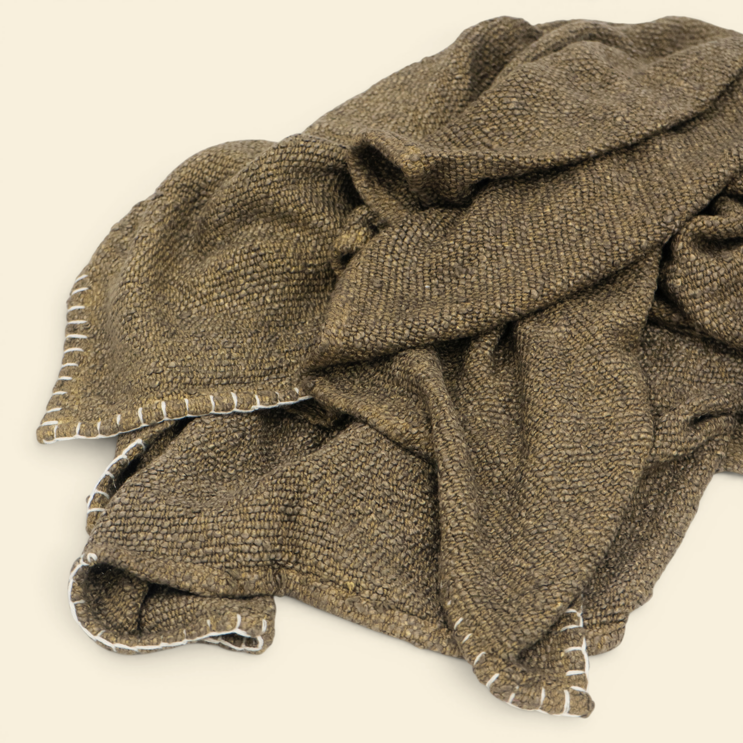 Cotton Boucle Throw - Sage