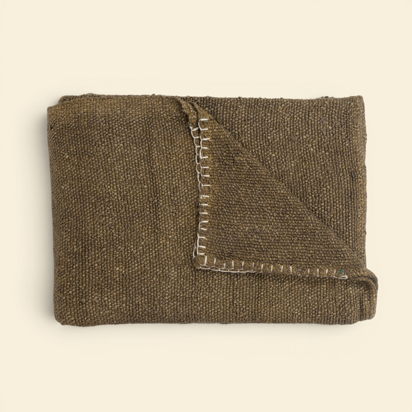 Cotton Boucle Throw - Sage