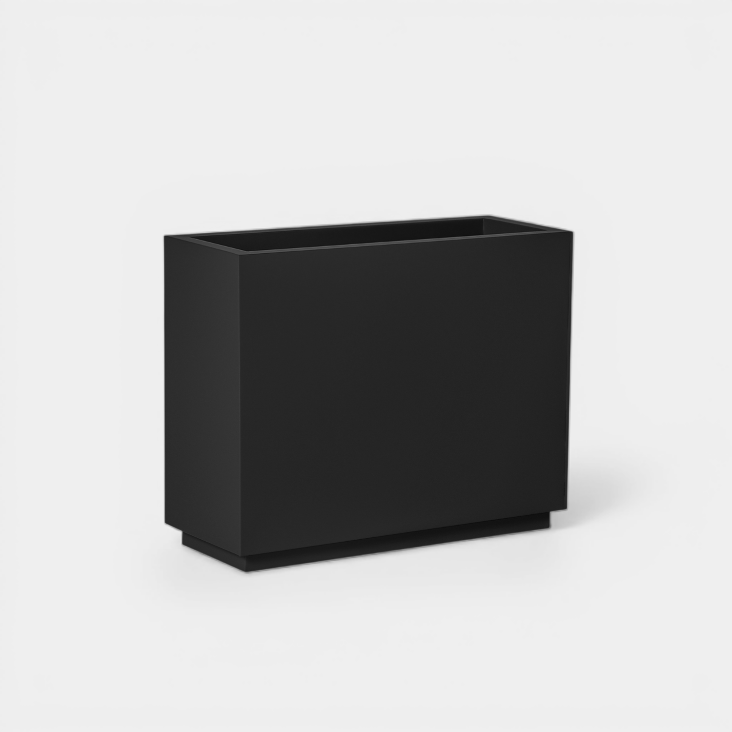 Metal 30" Rectangular Planter - Black