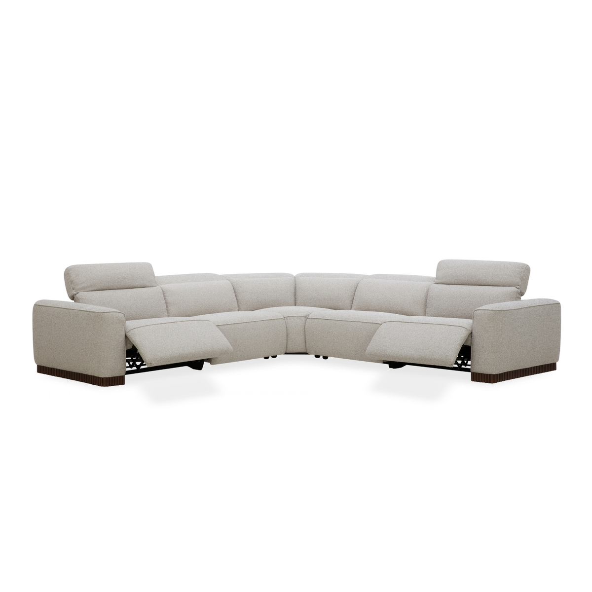 Lacombe Reclining 5pc L-Shape Sectional - Tasmin Granite