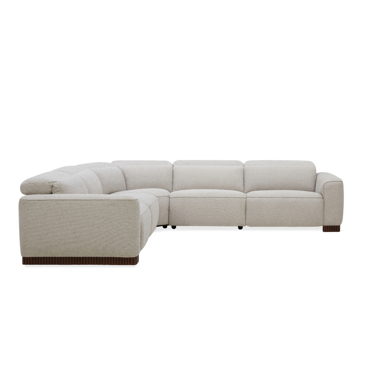 Lacombe Reclining 5pc L-Shape Sectional - Tasmin Granite