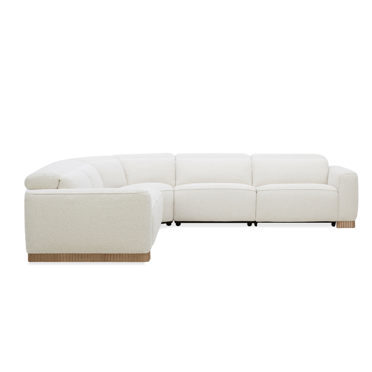 Lacombe Reclining 5pc L-Shape Sectional - Tasmin Linen