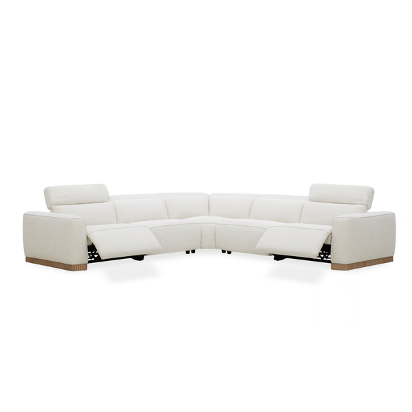 Lacombe Reclining 5pc L-Shape Sectional - Tasmin Linen