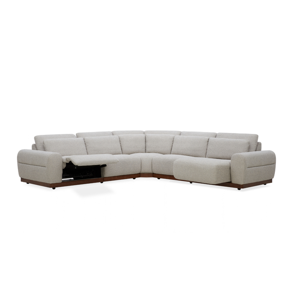 Westmount Reclining 5pc L-Shape Sectional - Tasmin Granite