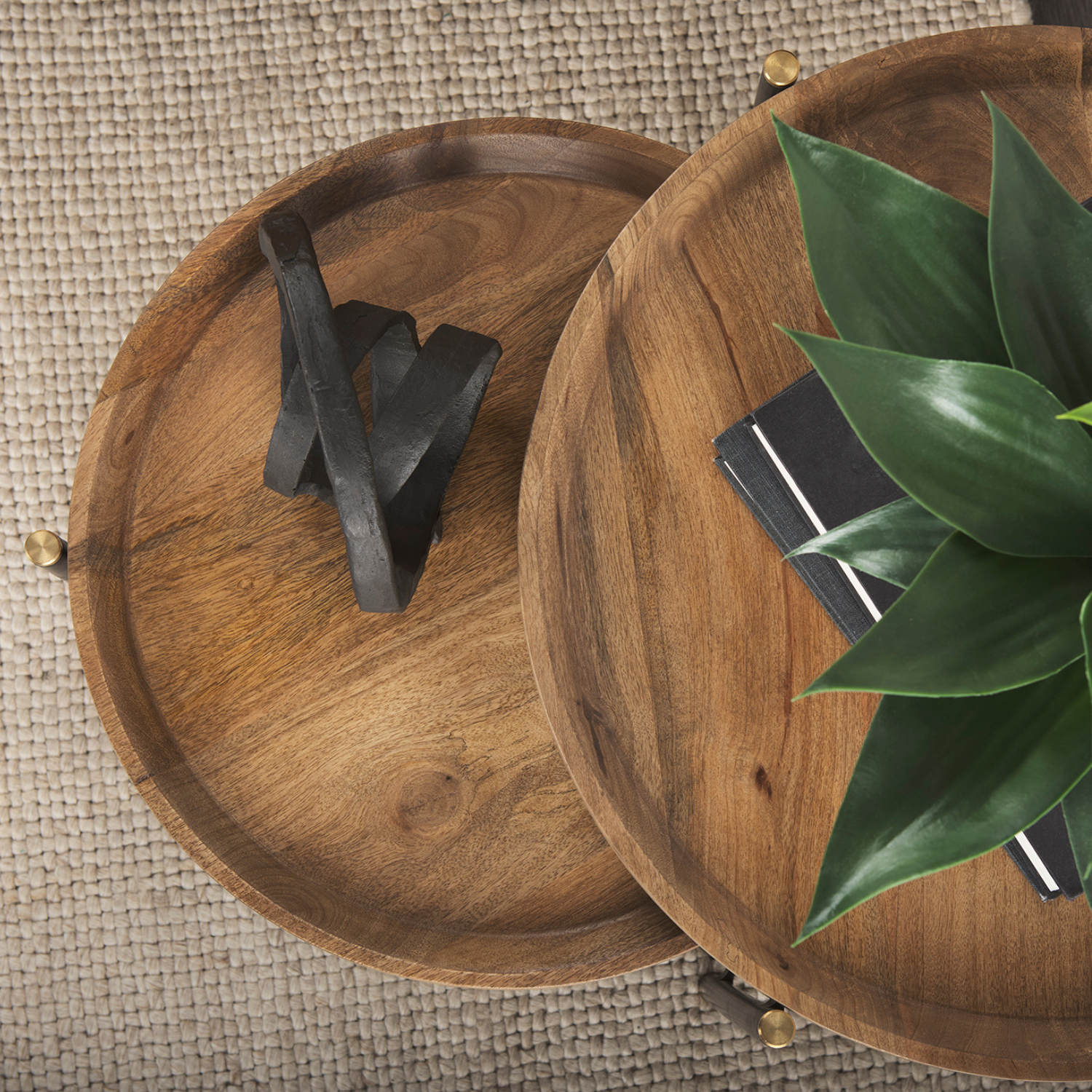 Trench Round Nesting Side Table Set