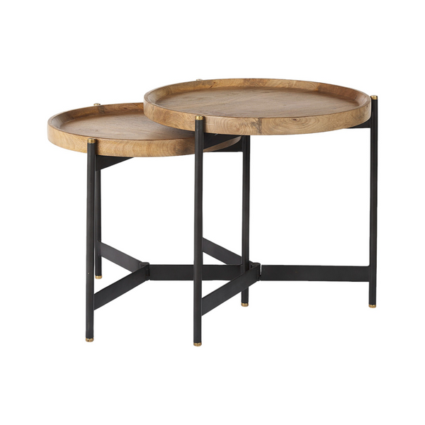 Trench Round Nesting Side Table Set