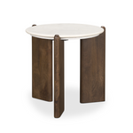 Trois-Rivieres Espresso Marble Side Table