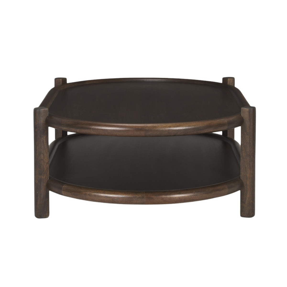 Emard Oval Espresso Wood Coffee Table