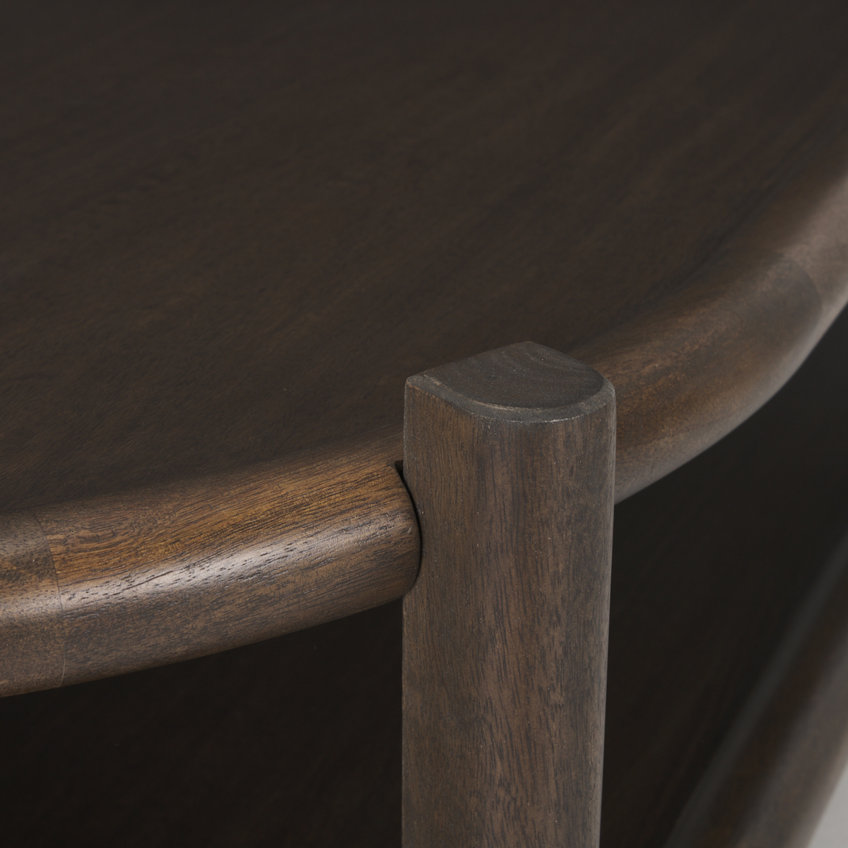 Emard Oval Espresso Wood Coffee Table