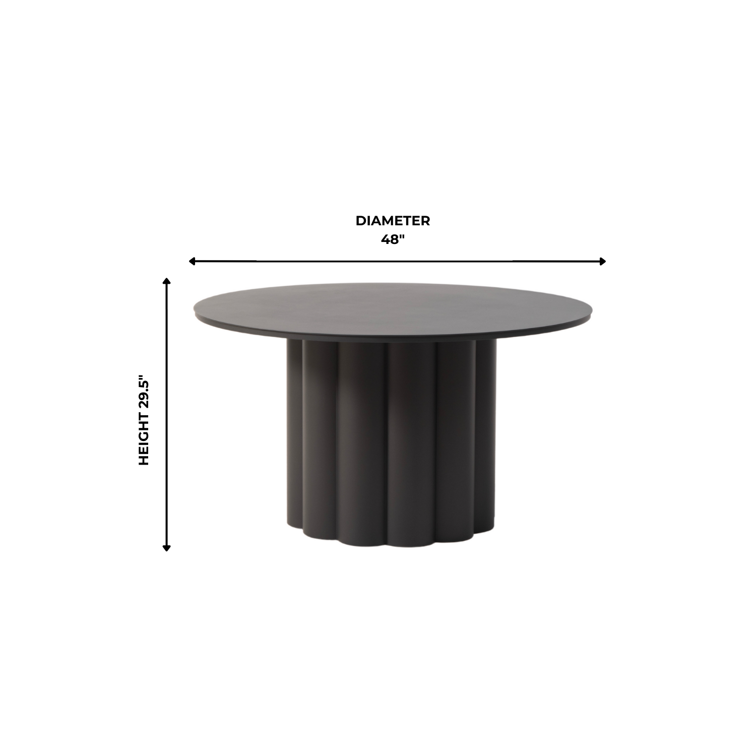 Lotus Charcoal Dining Table