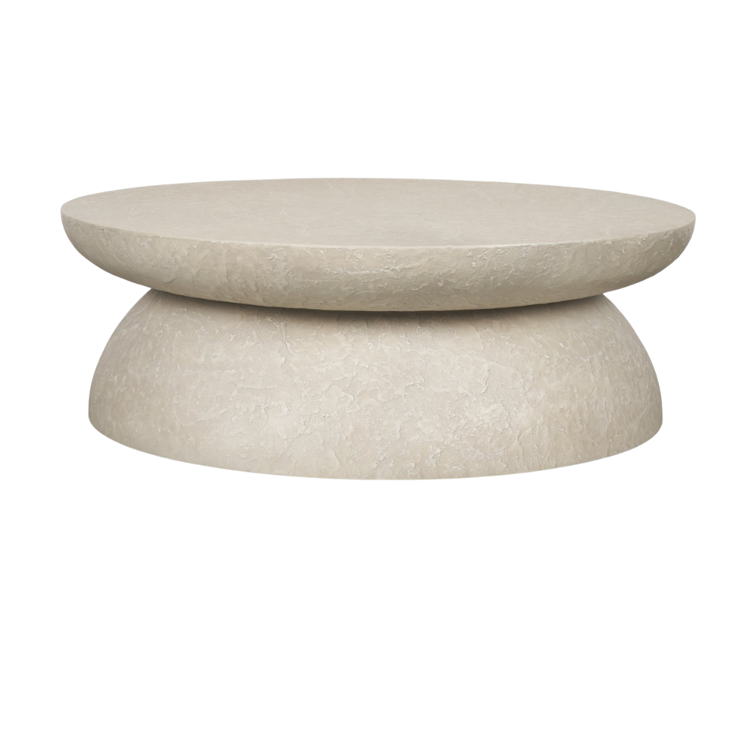 Driftstone Pillar Concrete 48" Round Coffee Table