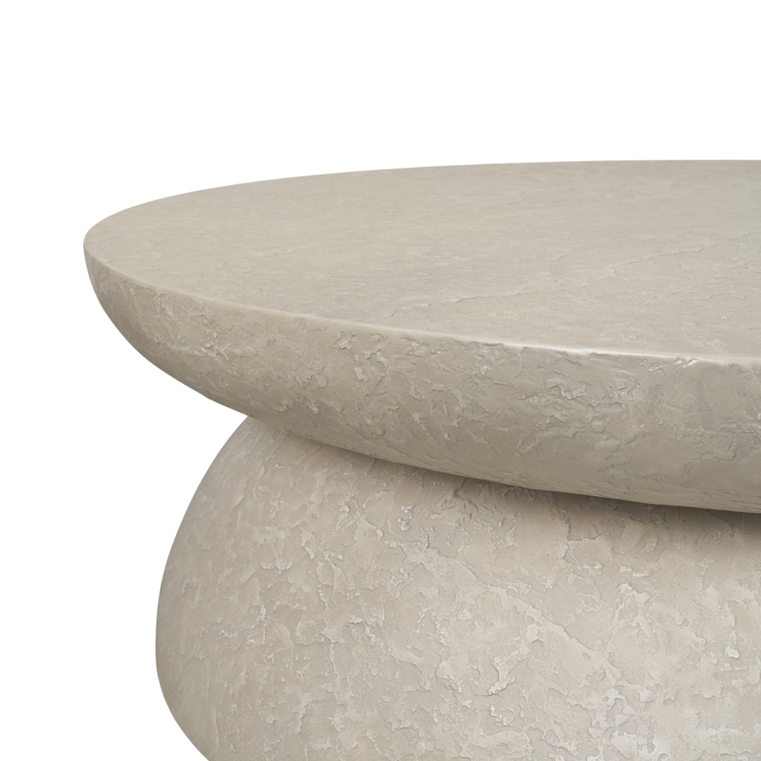Driftstone Pillar Concrete 48" Round Coffee Table