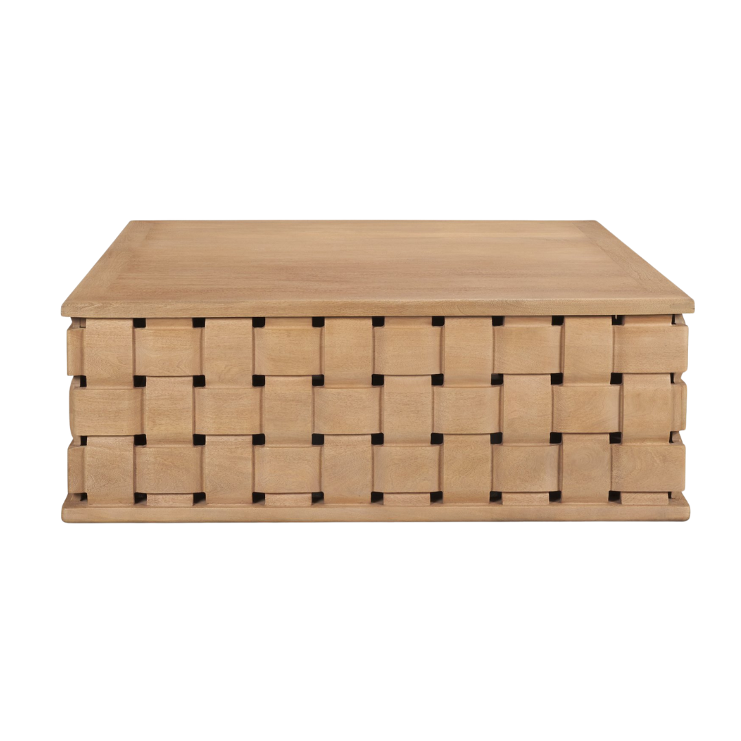 Arbor Weave Wood Coffee Table - Natural