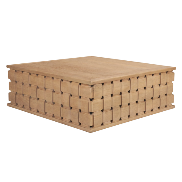 Arbor Weave Wood Coffee Table - Natural