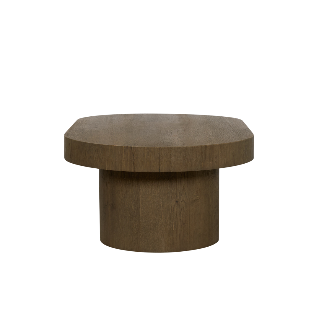 Noma Pedestal Wood 42" Oval Coffee Table