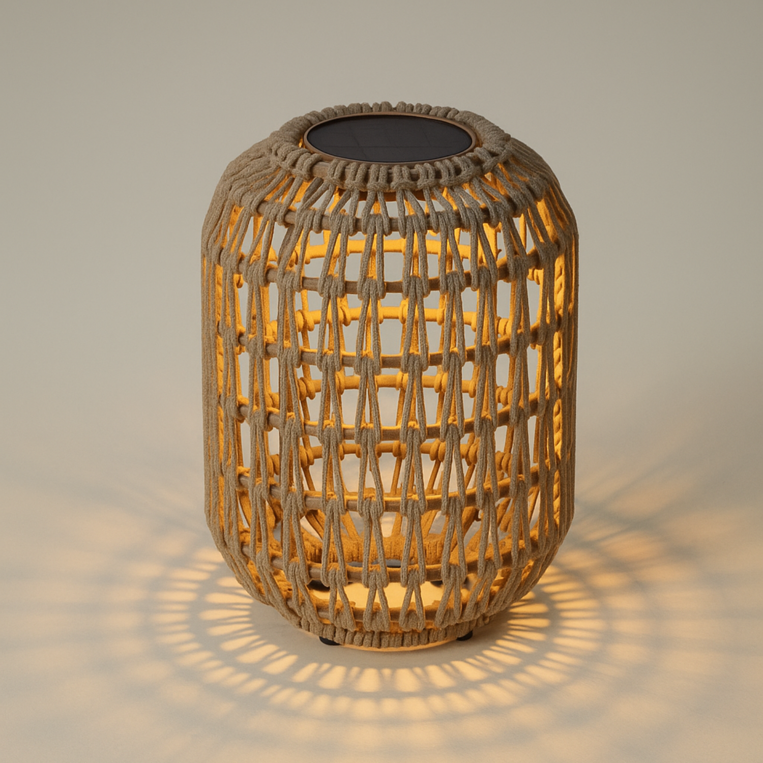 Raleigh Rope Solar Lantern - Light Tan