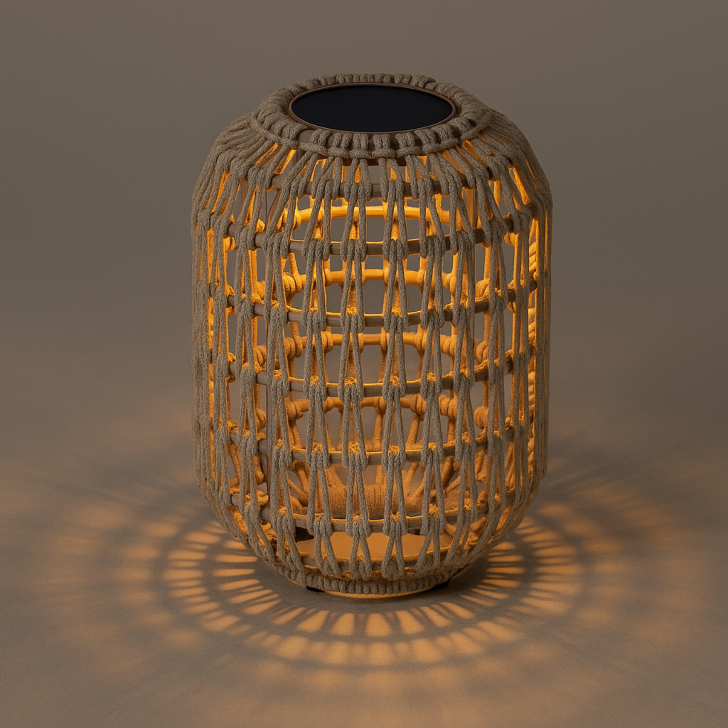 Raleigh Rope Solar Lantern - Light Tan