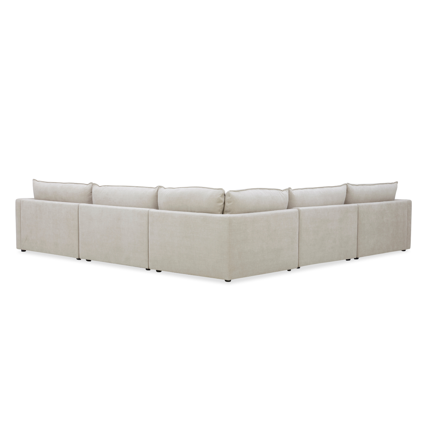 Capri L-Shape Sectional - Stone Grey Chenille