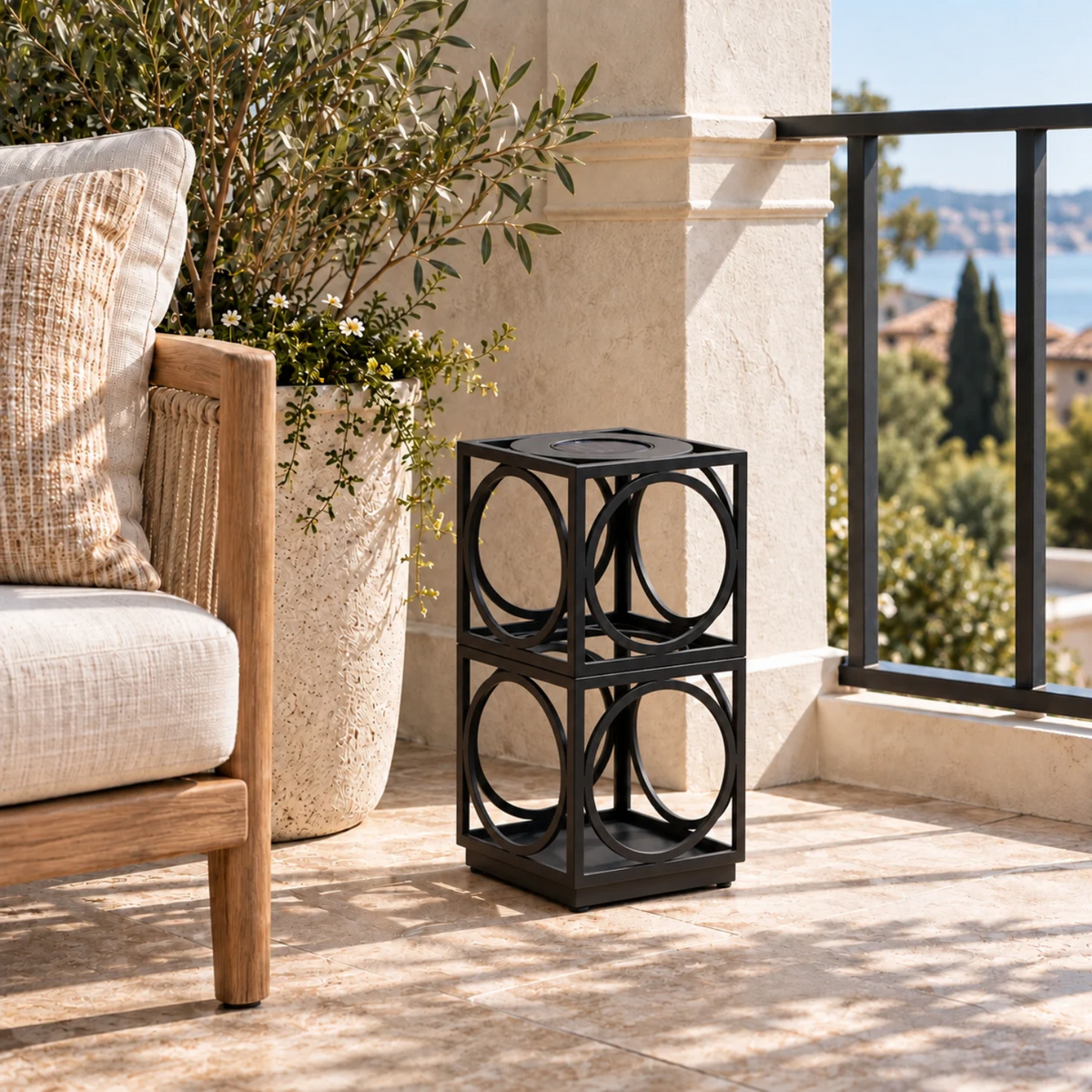 21" Aura Solar Light - Charcoal