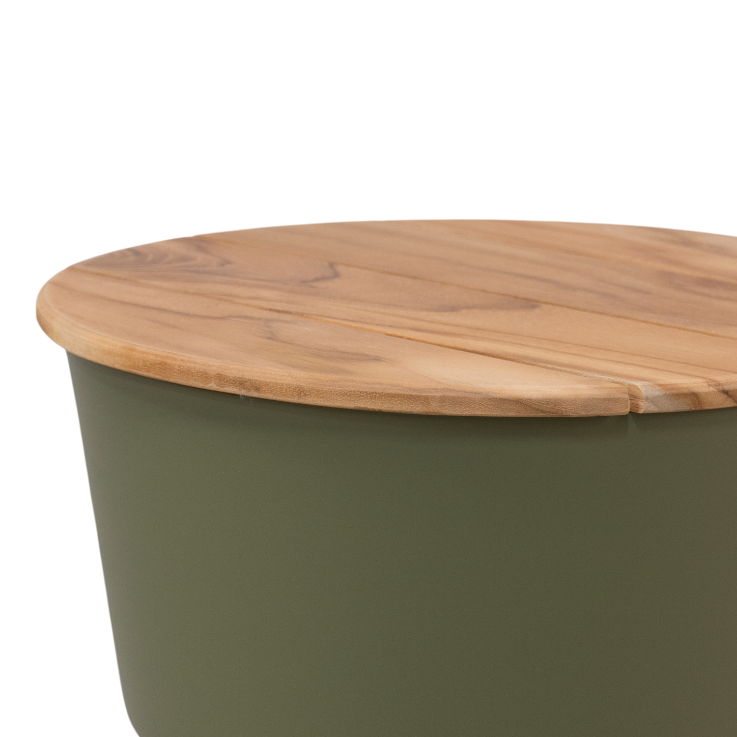 Sutton Ice Bucket End Table - Olive Green