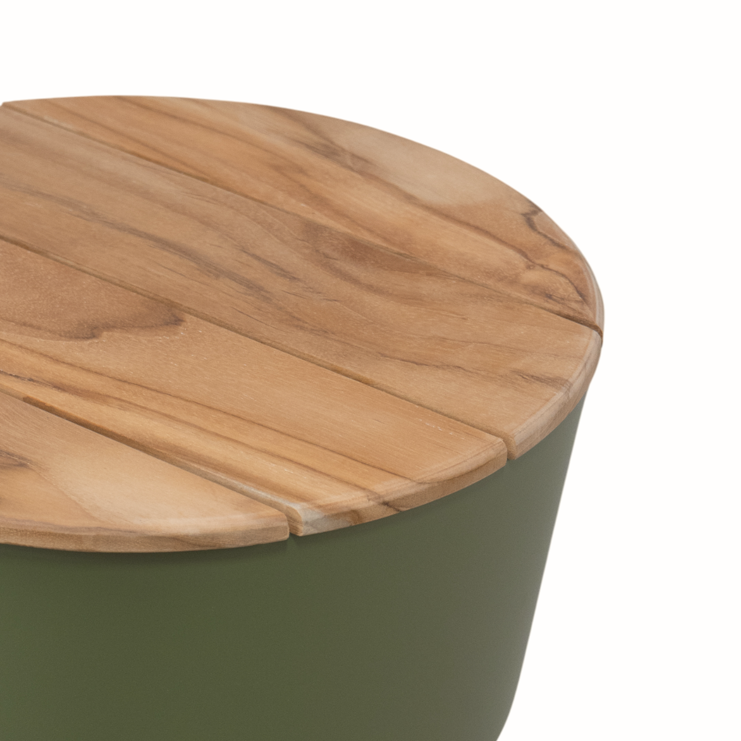 Sutton Ice Bucket End Table - Olive Green