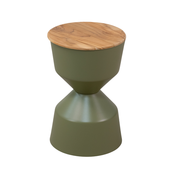 Sutton Ice Bucket End Table - Olive Green