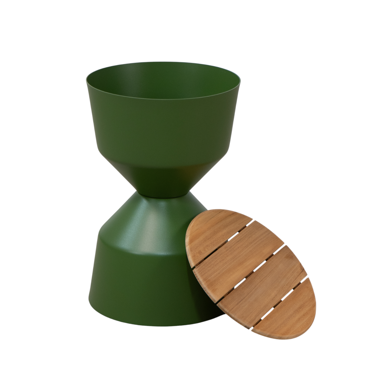 Sutton Ice Bucket End Table - Juniper Green