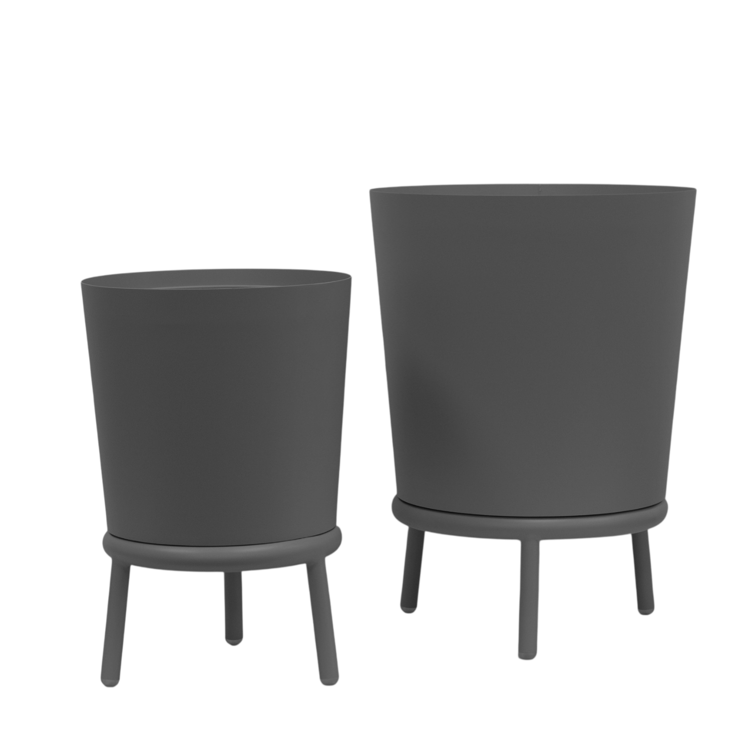 Hudson Metal Planter - Charcoal