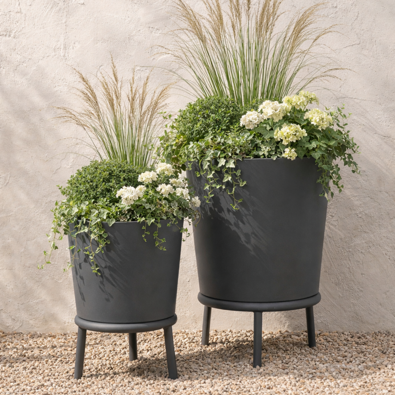 Hudson Metal Planter - Charcoal