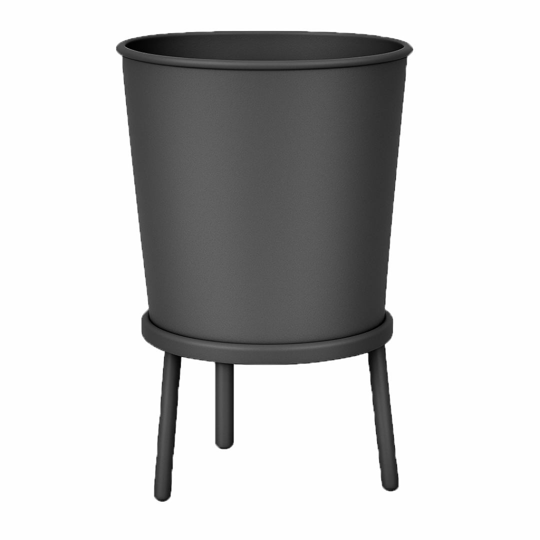 Hudson Metal Planter - Charcoal