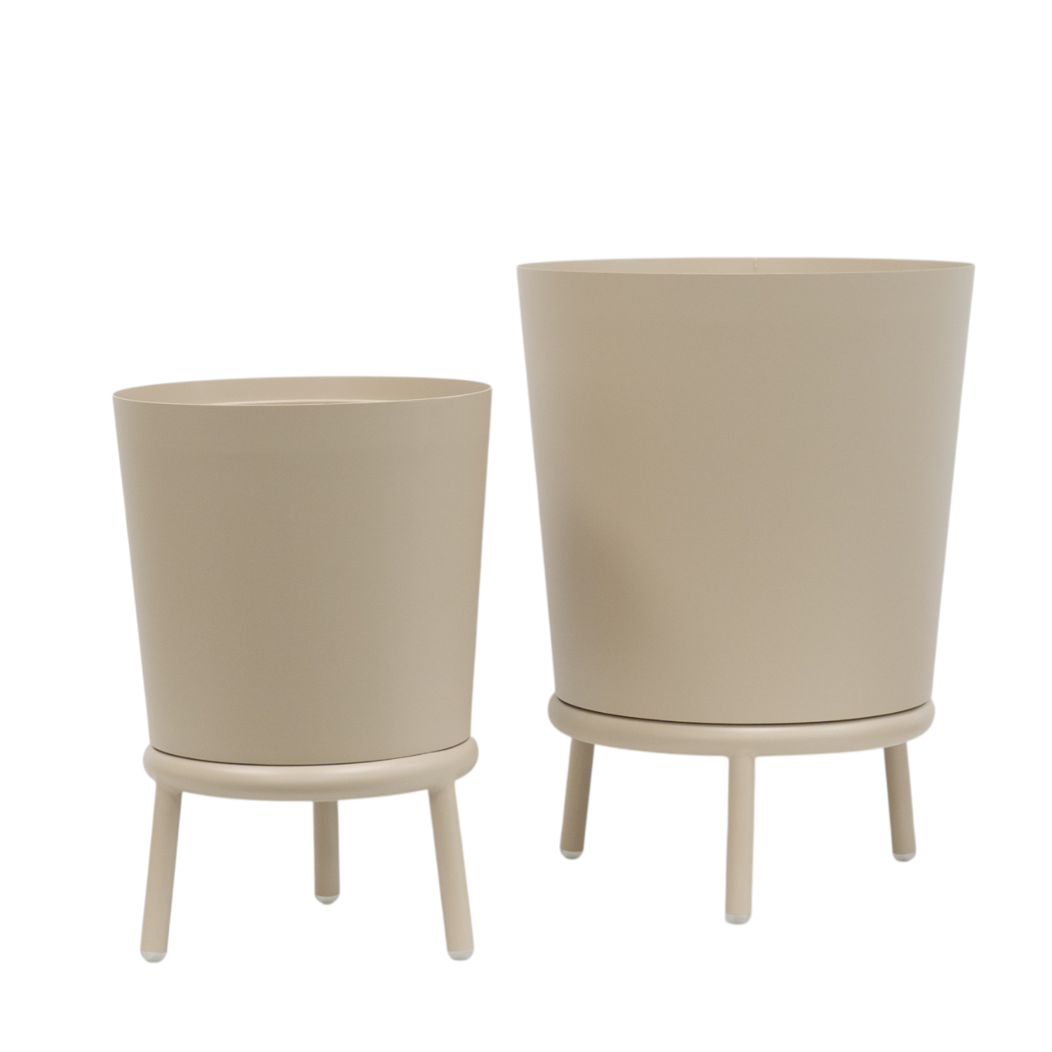 Hudson Metal Planter - Stone Taupe