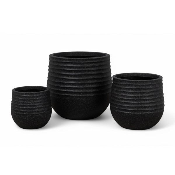 Welland Textured Planters - Black