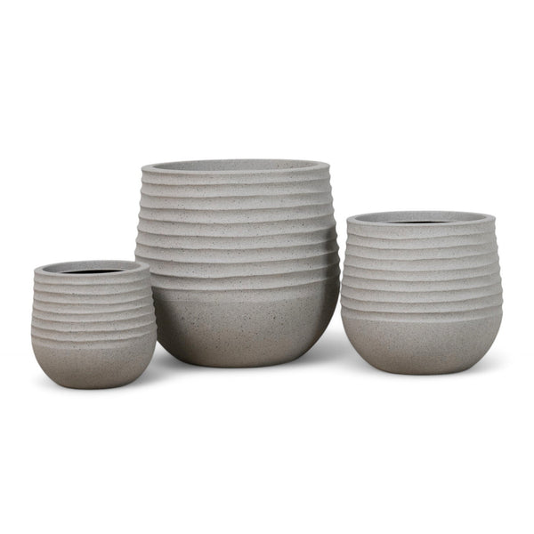 Welland Curved Planter - Cement Grey